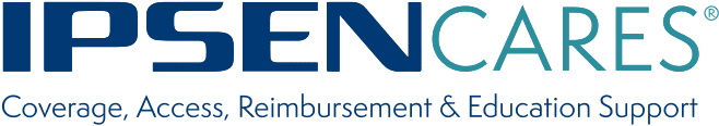 IPSEN CARES coverage, access, reimbursement, and education support logo